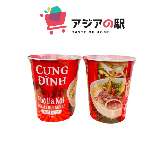 CUNG DINH BEEF FLAVOR INSTANT PHO CUP 61G (BOX 24 CUP)