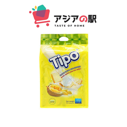 TIPO DURIAN CREAM EGG COOKIES 220G (PACK)