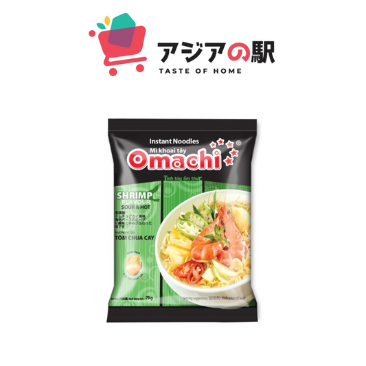 OMACHI Sour Spicy Shrimp Hot Pot Instant Noodles 80g (1 box of 30 packets)