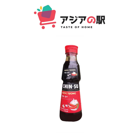 CHIN-SU SOY SAUCE WITH GARLIC & CHILI FLAVOR 330ML